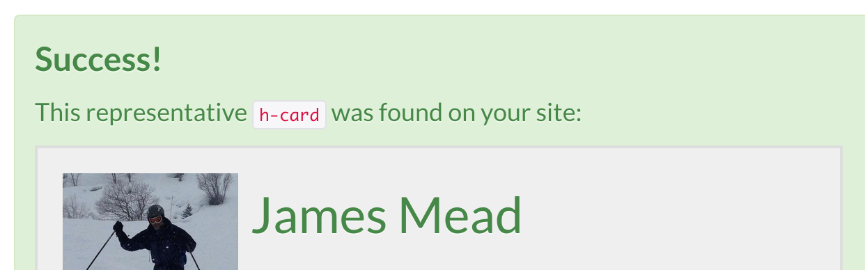 h-card validation success